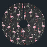 Jul Cute Rosa Flamingo Julgransmatta Borstad Polyester<br><div class="desc">Alltid populär söt och rolig flamingo i rosa i strumphalsduk och design av rosa och mint pastel färg</div>
