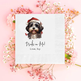 Jul Cute Shih Tzu Hund dricker mig Pappersservett