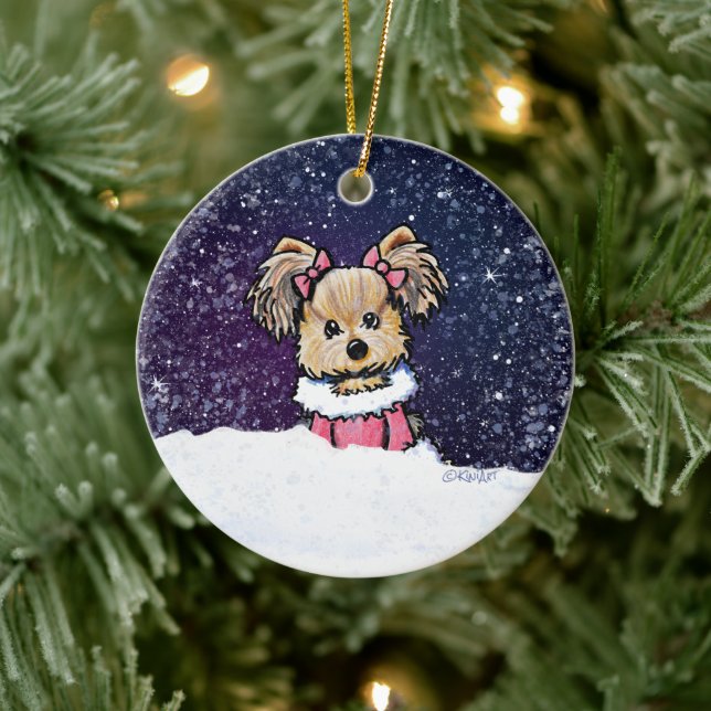 Jul Cutie Yorkie Terrier Ornament (Träd)