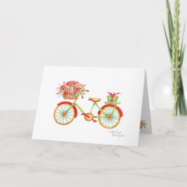 Jul cykel blomster korg tom kort