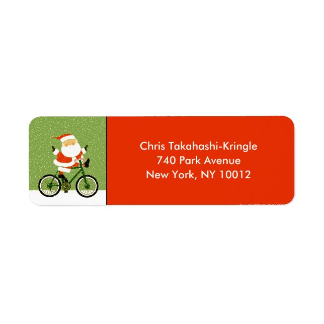 Jul Cykel Semester Cykling Etikett Returadress Etikett (Framsidan)