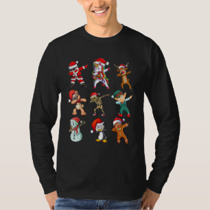 Jul Dab Santa Elf Friends Matching Family Fu T Shirt