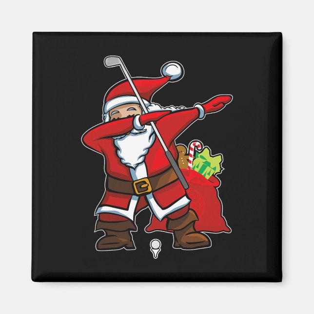 Jul Dabba Golf Santa Hip Hop Dab Dans Gif Magnet (Framsidan)