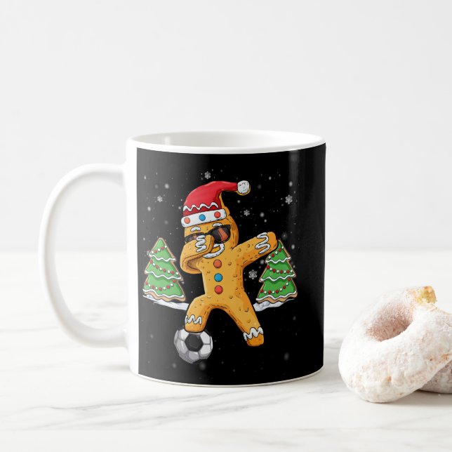 Jul Dabbing Gingertea Soccer Sport Santa Kaffemugg (Med munk)