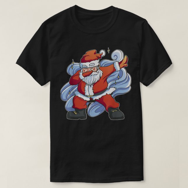 Jul Dabbing Jultomten Funny Boys Girls Dab T Shirt (Design framsida)