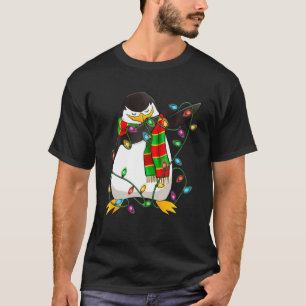 Jul Dabbing Penguin Ljus Santa Hat Girls B T Shirt
