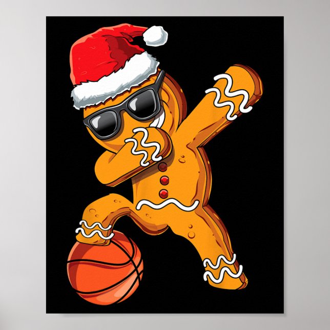 Jul Dabbing Pepparkaksgubbe Dab Coola Sketll Poster (Framsidan)