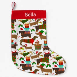 Jul Dachshund Cute Hund Pet Liten Julstrumpa