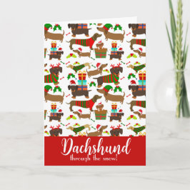 Jul Dachshund Funny Helgkort