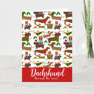 Jul Dachshund Funny Helgkort