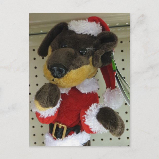 Jul Dachshund Helg Vykort (Framsida)