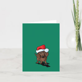 Jul-Dachshund-Helgdag Helgkort