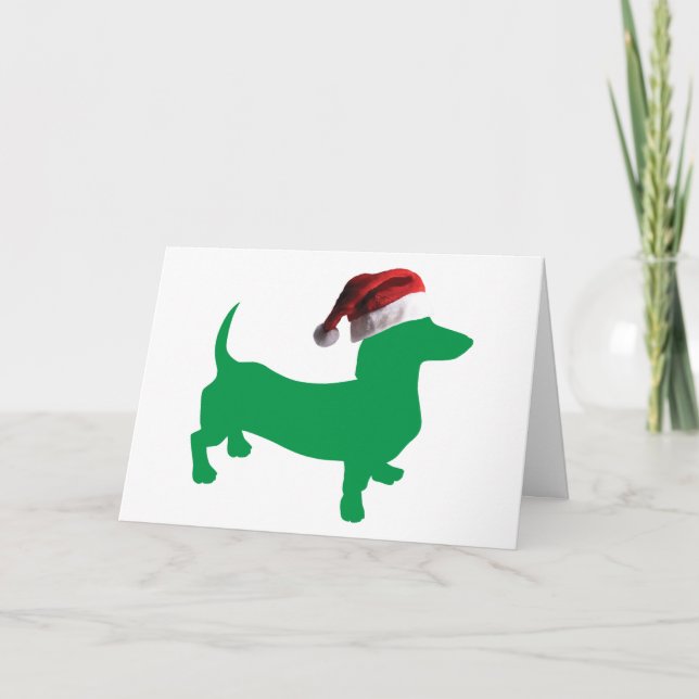 Jul Dachshund Helgkort (Framsida)