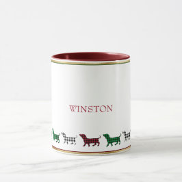 Jul Dachshund Hund Buffalo Pput Minimalist Mugg
