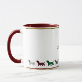 Jul Dachshund Hund Buffalo Pput Minimalist Mugg
