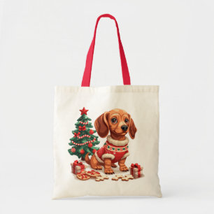 Jul Dachshund Hund Helgdag Cookies Tygkasse