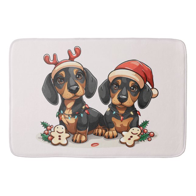 Jul Dachshund Hundar Badrumsmatta (Framsidan)