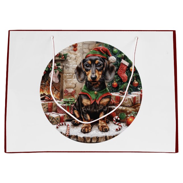Jul Dachshund Hundar Elf (Framsidan)