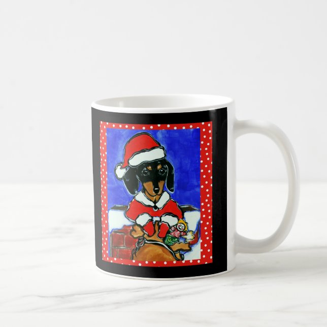 Jul Dachshund Kaffemugg (Höger)