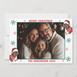 Jul Dachshund Photo Julkort