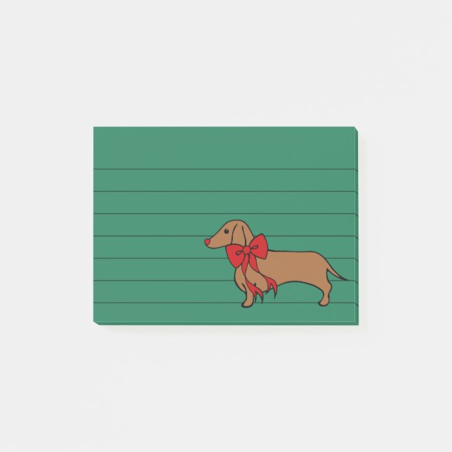 Jul Dachshund Post IT Notes Gift Post-it Block (Framsida)