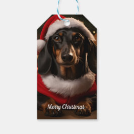 Jul Dachshund Presentetikett