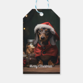 Jul Dachshund Presentetikett