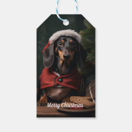 Jul Dachshund Presentetikett