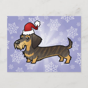 Jul Dachshund (wirehair) Helg Vykort