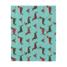 Jul Dachshunds Wearing Sweater & Santa Hat