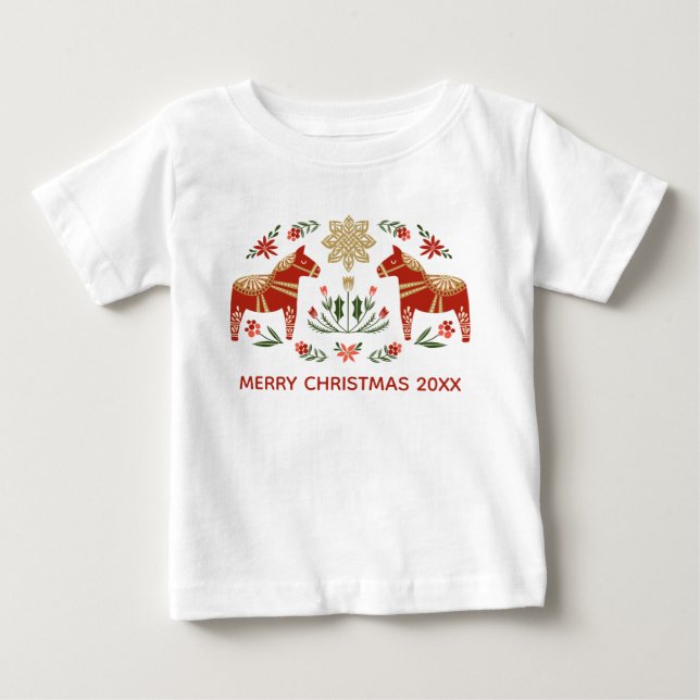 Jul Dala Horse T Shirt (Framsida)