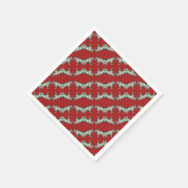 Jul Dalahästar Pappersservett (Hörn)
