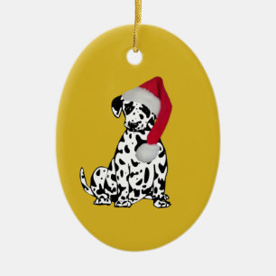 Jul Dalmatien Guld Julgransprydnad Keramik