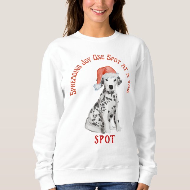 Jul Dalmatien Hund, hund mamma, hund, pappa-gåva T Shirt (Framsida)