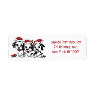 Jul Dalmatien Hundar Returadress Etikett