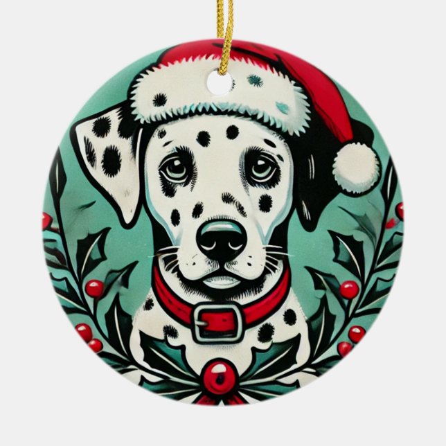 Jul Dalmatien Julgransprydnad Keramik (Framsidan)