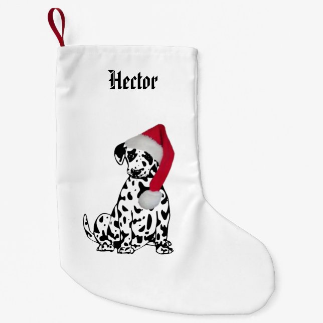 Jul Dalmatien Namn Liten Julstrumpa (Framsidan)