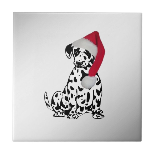 Jul Dalmatien Silver Kakelplatta (Framsidan)