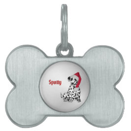 Jul Dalmatien Silver Namn ID-bricka Husdjur