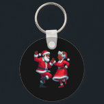 Jul Dancing Black African American Santa Mrs. Nyckelring<br><div class="desc">Jul Dancing Black African American Santa Claus</div>