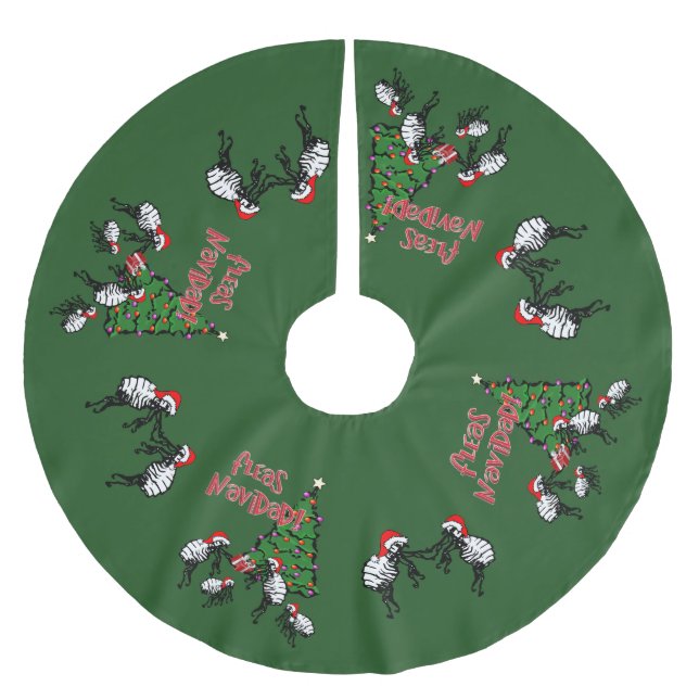 Jul Dansande Loppor Jul Julgransmatta Borstad Polyester (Framsidan)