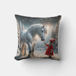 Jul Dapple Grått Horse Kudde