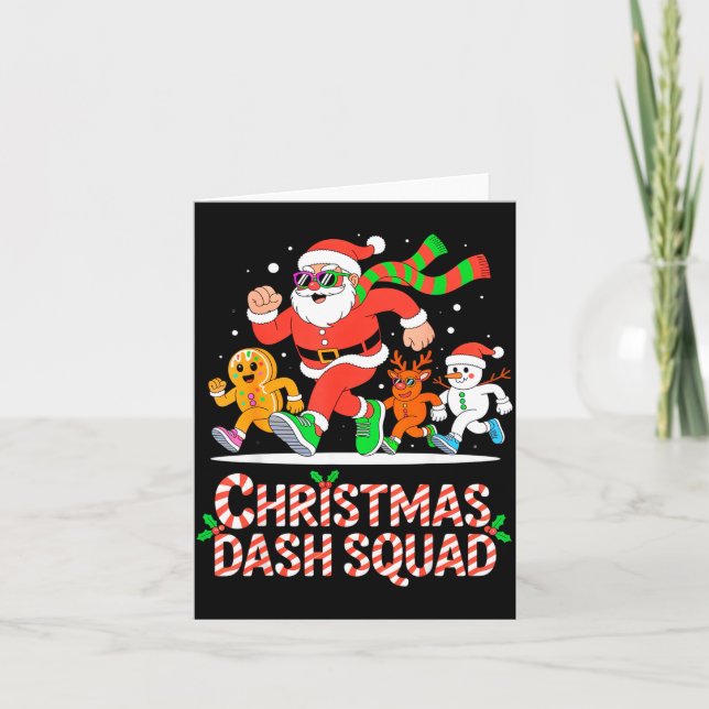 Jul Dash Squad Löpning Löpning Maraton Lag  Kort (Framsida)