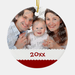 Jul daterad fotoprydnad julgransprydnad keramik