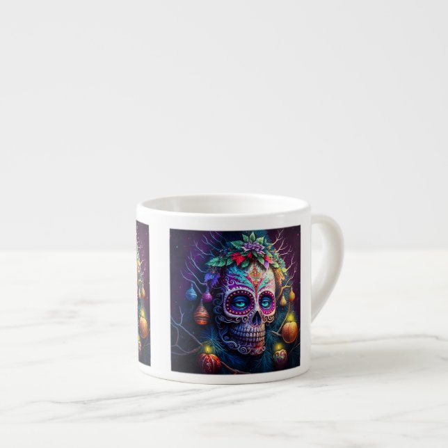 Jul Day of the dead Espresso Mugg Espressomugg (Framsida höger)