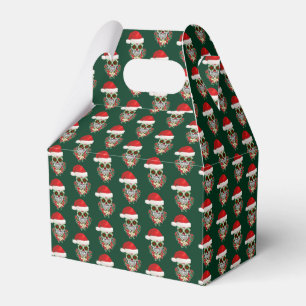 Jul Day of the dead Sugar Skull Santa Hat Presentaskar