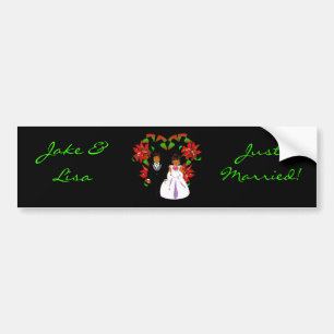 Jul/december Ny gifta I Bumper Sticker Bildekal