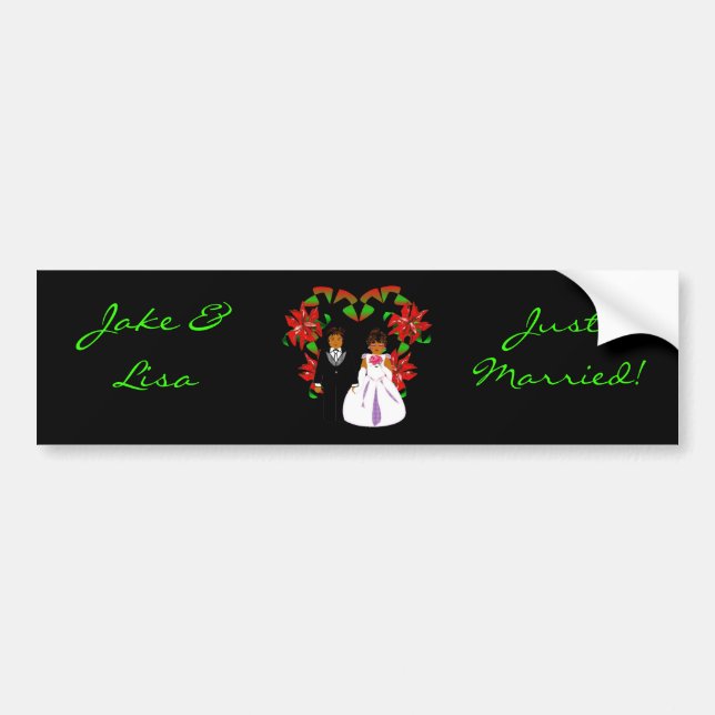 Jul/december Ny gifta I Bumper Sticker Bildekal (Framsidan)