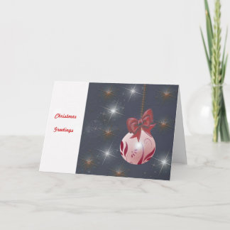 Jul Deep Red Hälsning Card Helgkort