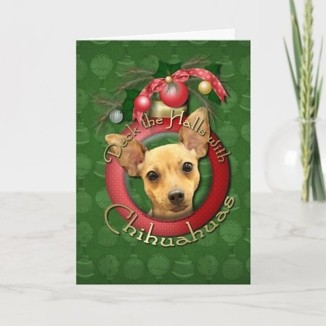 Jul - Deka Halls - Chihuahuas - Daisyn Helgkort (Framsida)
